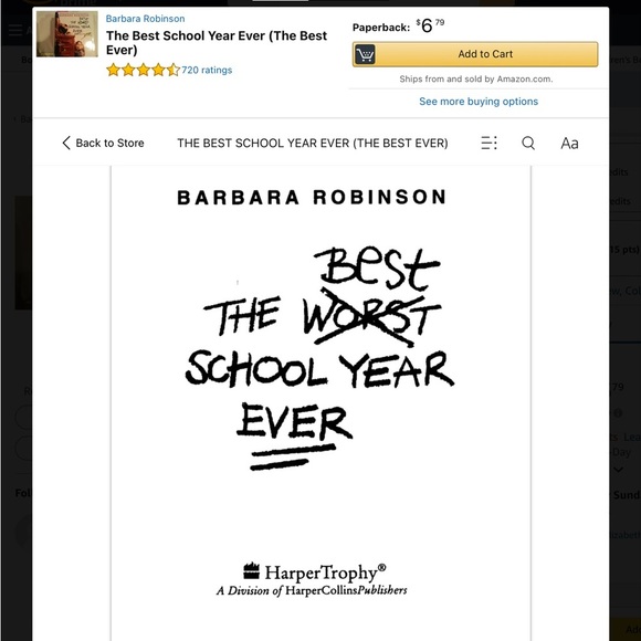 The Best Worst School Year Ever Paperback - Picture 4 of 5